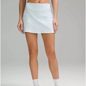 NWT Lululemon pace rival long skirt. Size 12  Sheer Blue